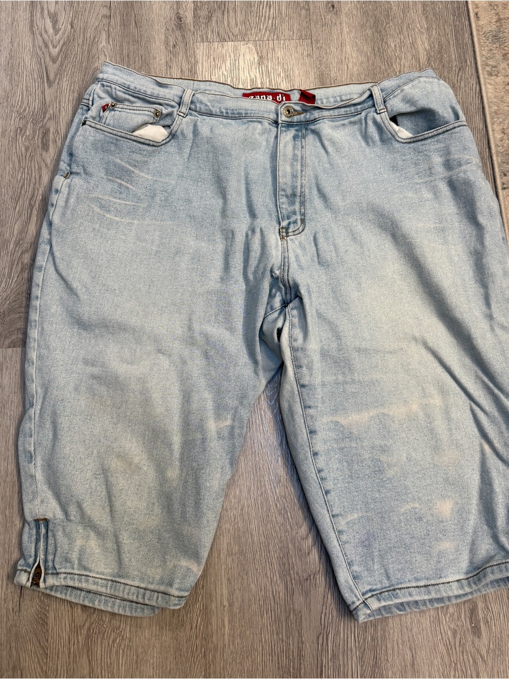 Vintage Zana Di Denim Shorts Women’s 22 Y2K High Rise Light Wash Glitter